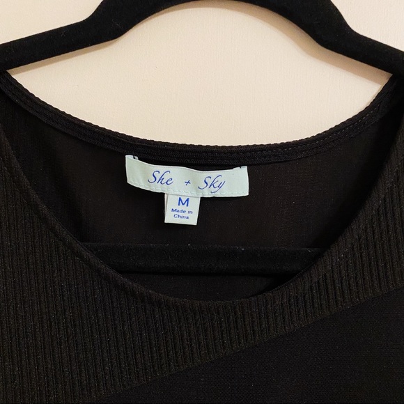 Black Mesh Mini Dress - Picture 6 of 6